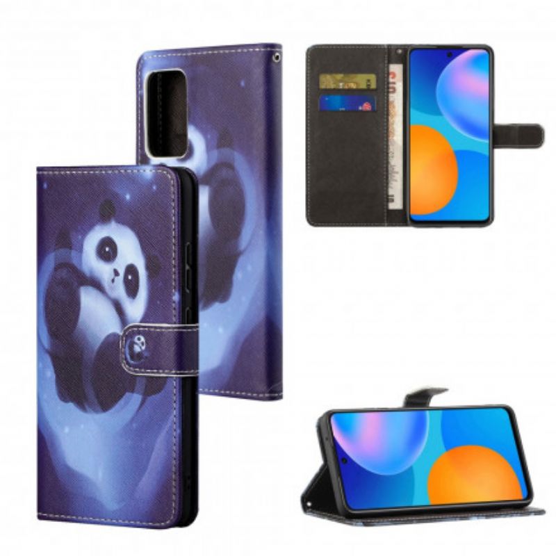 Folio Deksel Xiaomi Redmi 10 Panda Space Strappy