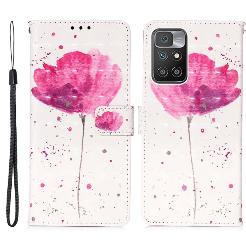 Folio Deksel Xiaomi Redmi 10 Poppy Akvarell