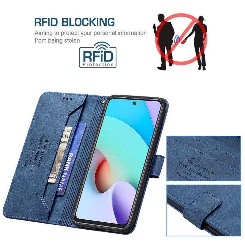 Folio Deksel Xiaomi Redmi 10 Rfid Binfen Farge