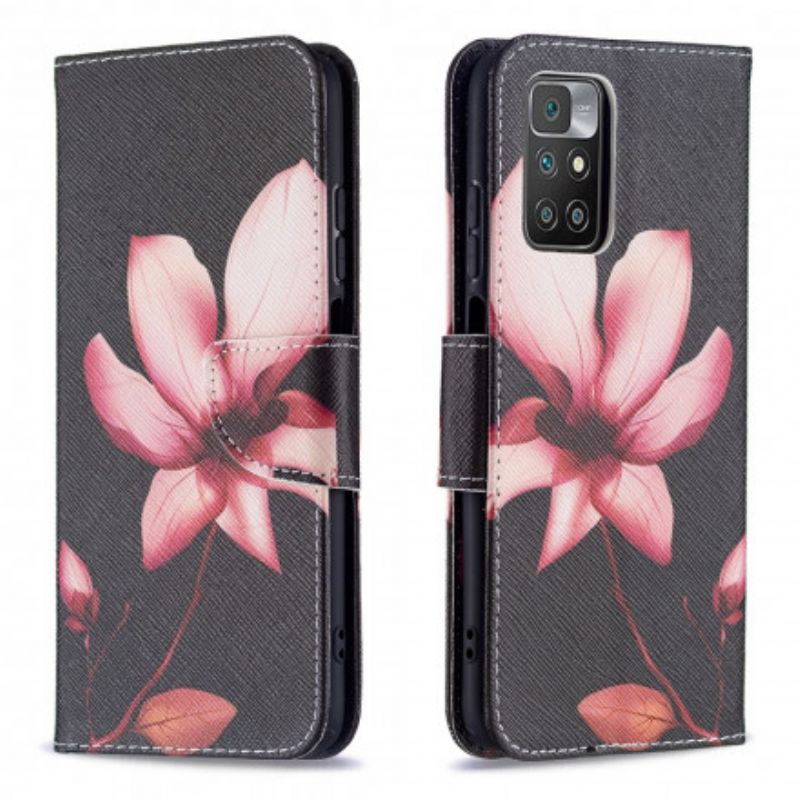 Folio Deksel Xiaomi Redmi 10 Rosa Blomst