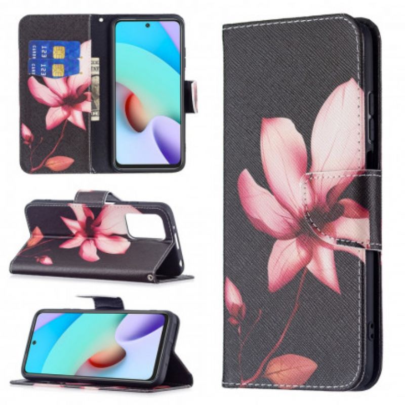 Folio Deksel Xiaomi Redmi 10 Rosa Blomst