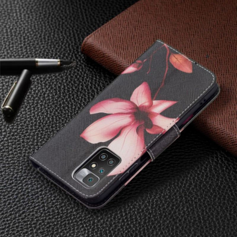 Folio Deksel Xiaomi Redmi 10 Rosa Blomst