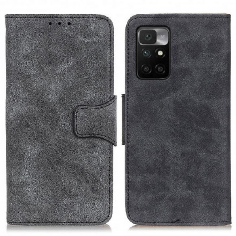 Lærdeksel Folio Deksel Xiaomi Redmi 10 Mobildeksel Vintage Split Leather