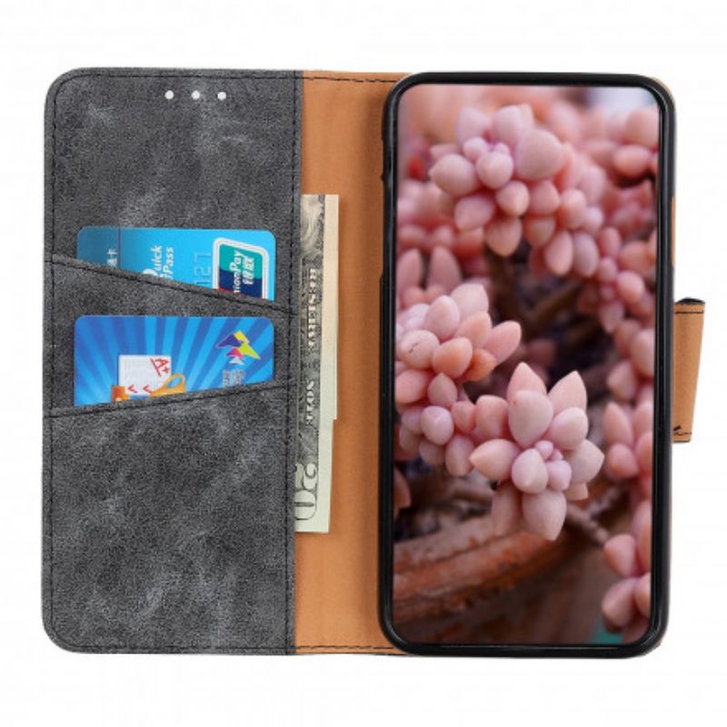 Lærdeksel Folio Deksel Xiaomi Redmi 10 Mobildeksel Vintage Split Leather