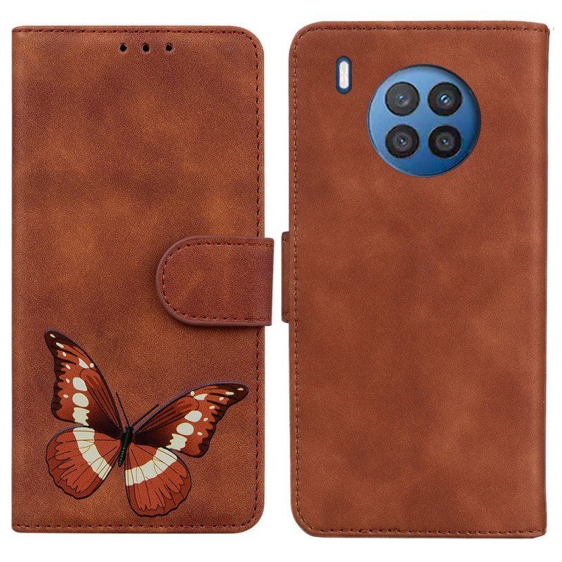 Folio Deksel Til Honor 50 Lite Skin-touch Butterfly