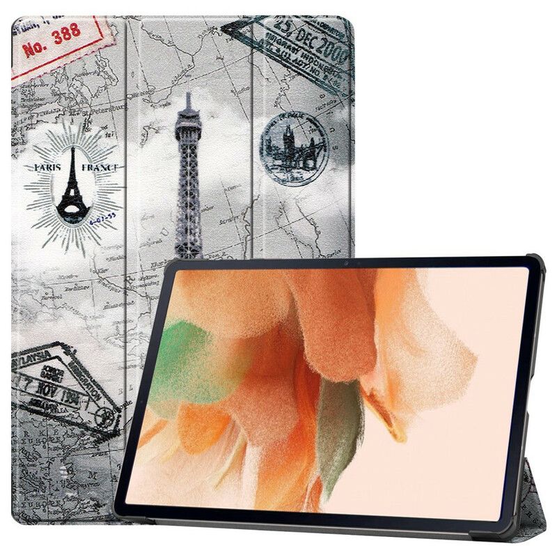 Smart Case Samsung Galaxy Tab S7 Fe Eiffel Tower Stylus Holder