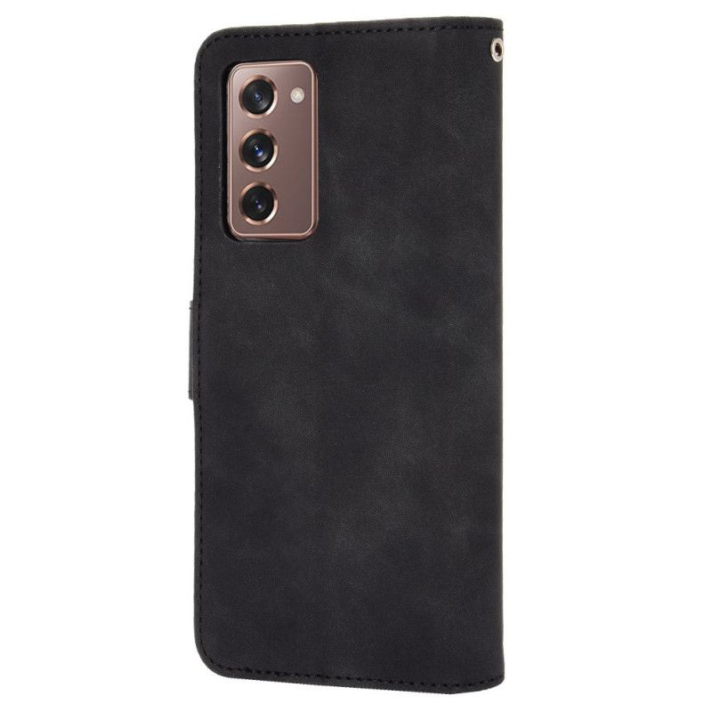 Case Etui Samsung Galaxy Z Fold 2 Svart Hud-Berøring