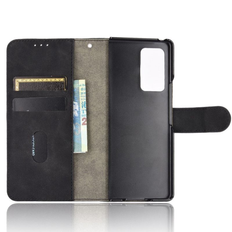 Case Etui Samsung Galaxy Z Fold 2 Svart Hud-Berøring