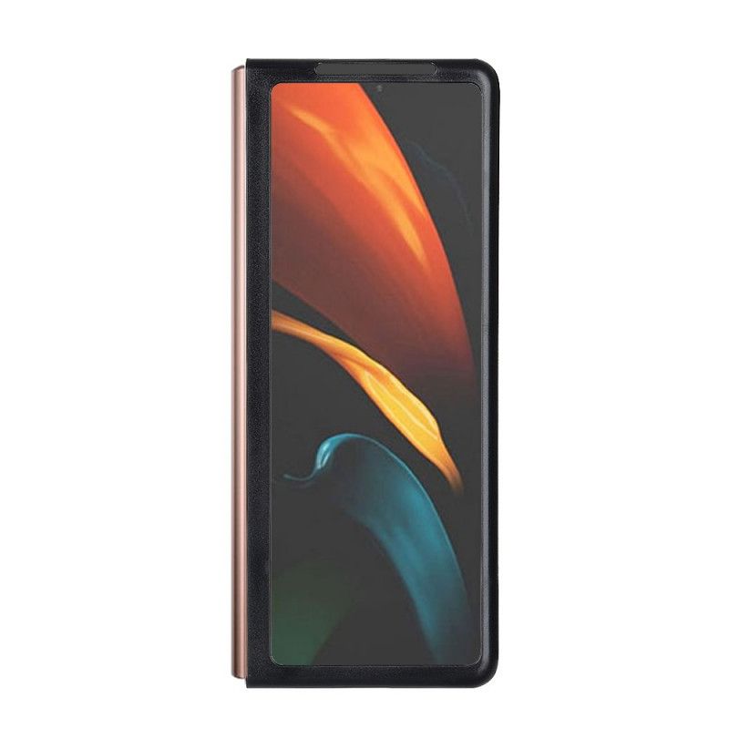 Deksel for Samsung Galaxy Z Fold 2 Svart Ekte Krokodilleskinn