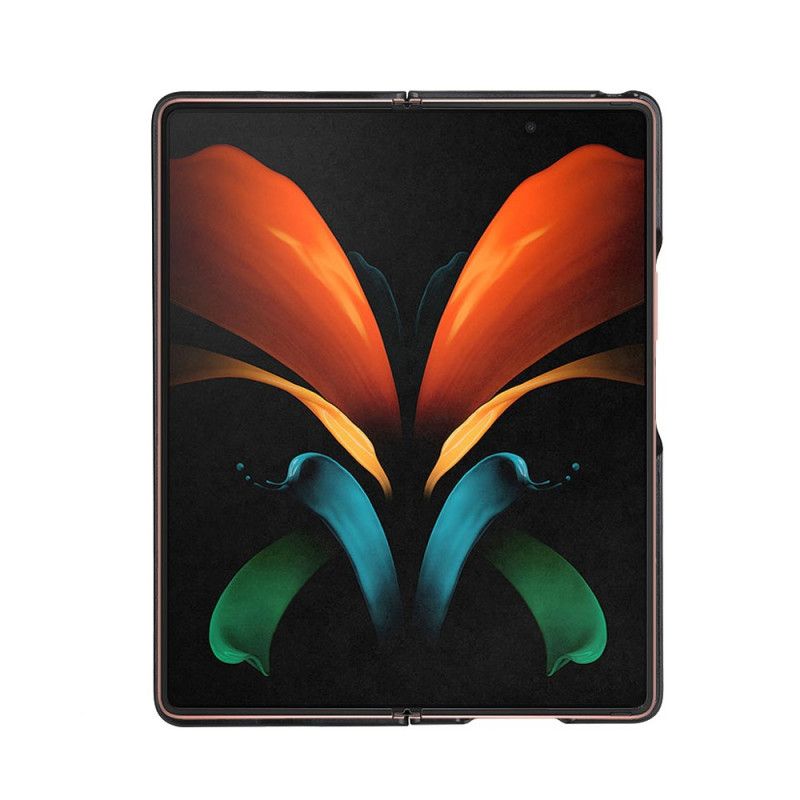 Deksel for Samsung Galaxy Z Fold 2 Svart Ekte Krokodilleskinn