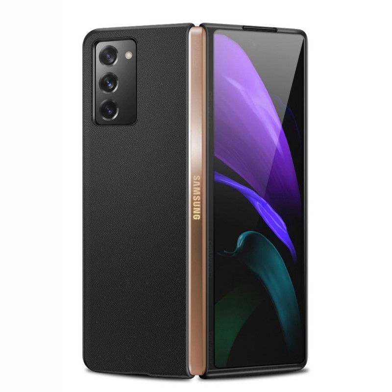 Deksel Samsung Galaxy Z Fold 2 Svart Ekte Lær