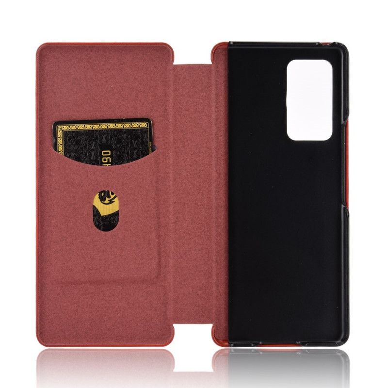 Etui for Samsung Galaxy Z Fold 2 Svart Karbonfiber