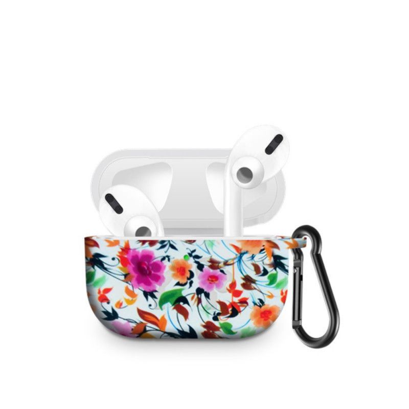 Deksel AirPods Pro Silikonblomster Med Snapkrok