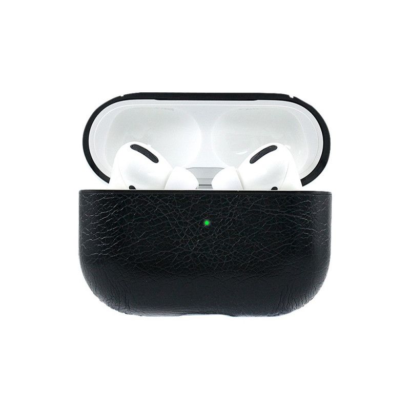 Deksel AirPods Pro Svart Imitert Skinn Med Prinshattesnor Beskyttelse