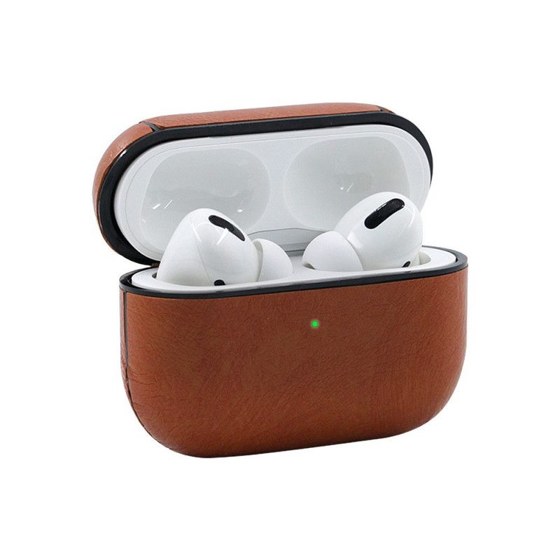 Deksel for AirPods Pro Svart Lærstil Med Snapkrok