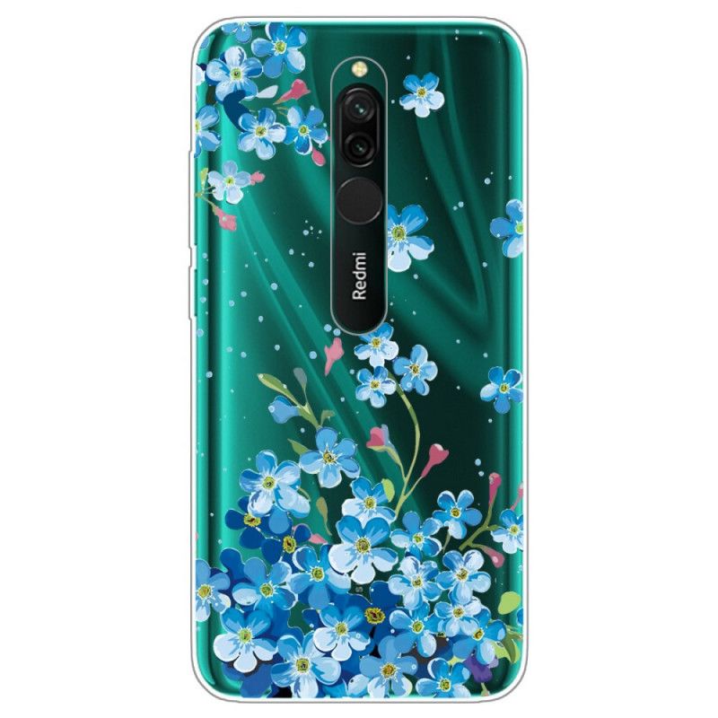 Deksel for Xiaomi Redmi 8 Bukett Med Blå Blomster