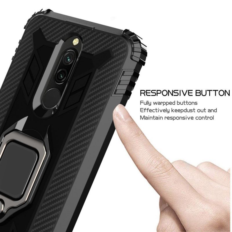 Deksel for Xiaomi Redmi 8 Svart Premium Ring