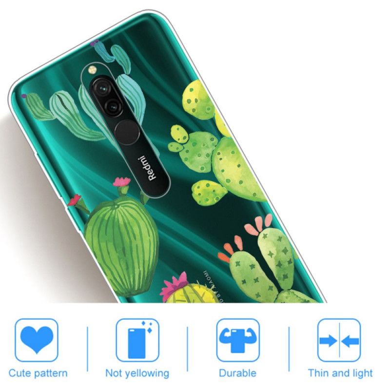 Deksel Xiaomi Redmi 8 Akvarellkaktus