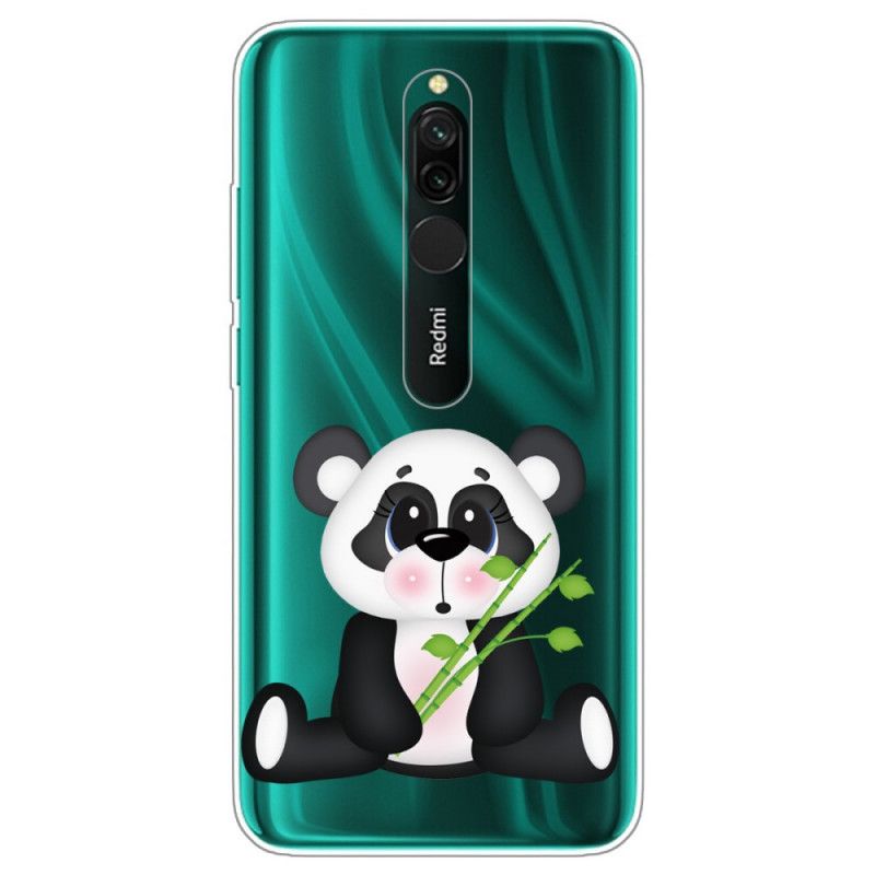 Deksel Xiaomi Redmi 8 Gjennomsiktig Trist Panda