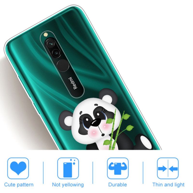 Deksel Xiaomi Redmi 8 Gjennomsiktig Trist Panda