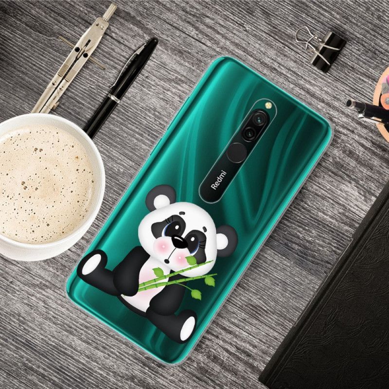 Deksel Xiaomi Redmi 8 Gjennomsiktig Trist Panda