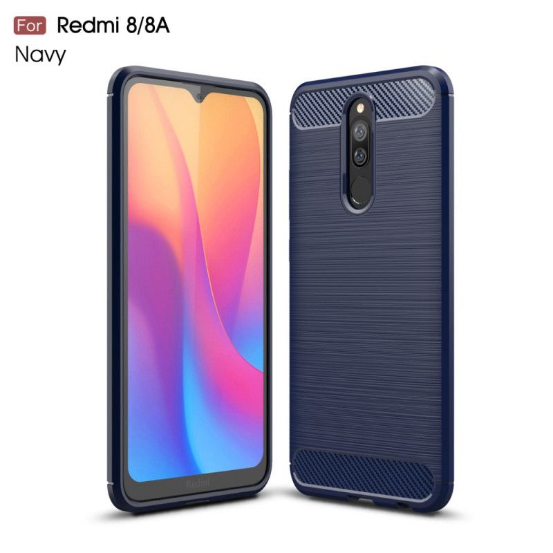 Deksel Xiaomi Redmi 8 Svart Børstet Karbonfiber Anti-fall