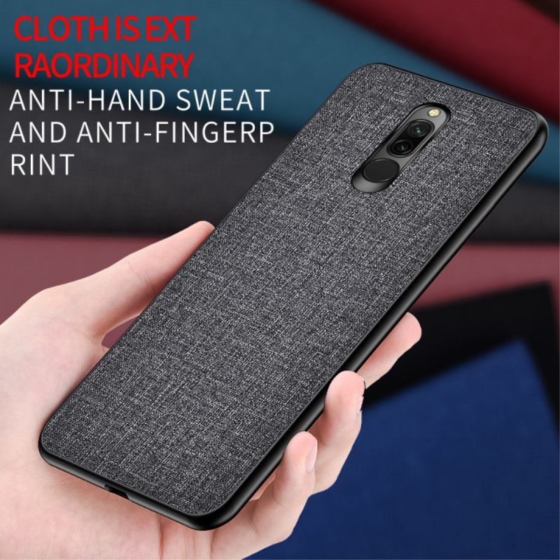 Deksel Xiaomi Redmi 8 Svart Hybrid Stoffdesign