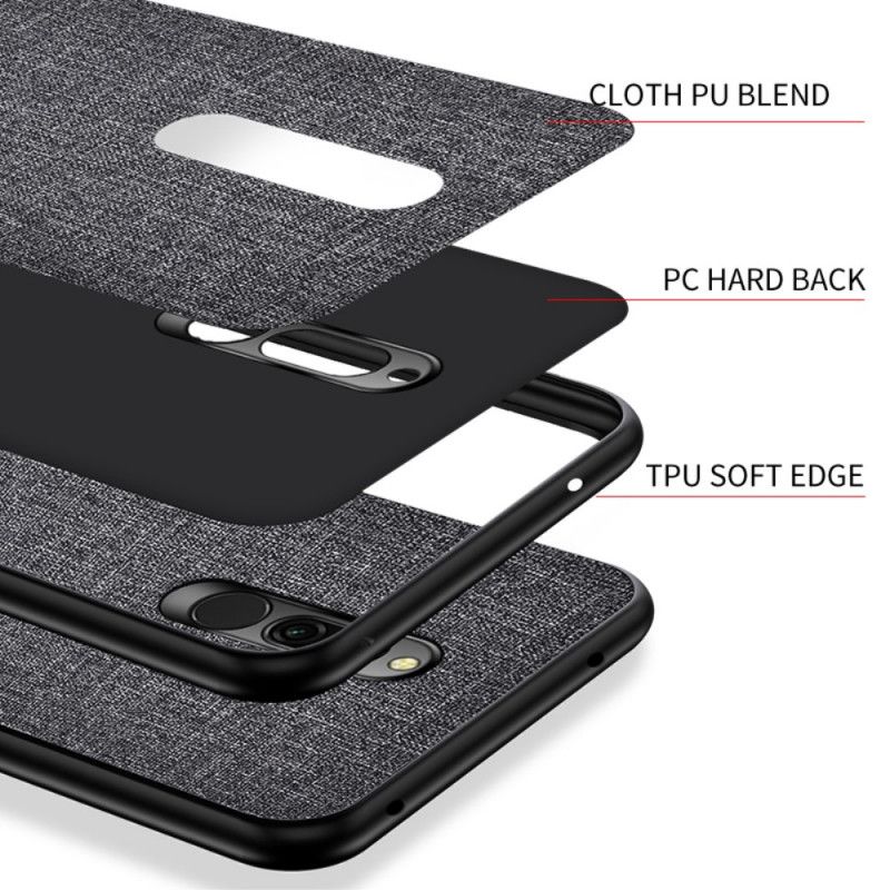 Deksel Xiaomi Redmi 8 Svart Hybrid Stoffdesign