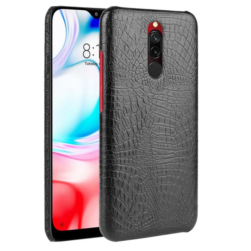 Deksel Xiaomi Redmi 8 Svart Krokodillehudstil