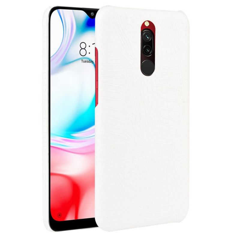 Deksel Xiaomi Redmi 8 Svart Krokodillehudstil