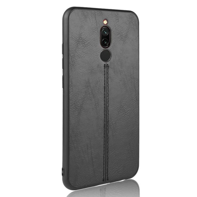 Deksel Xiaomi Redmi 8 Svart Sydd Skinneffekt