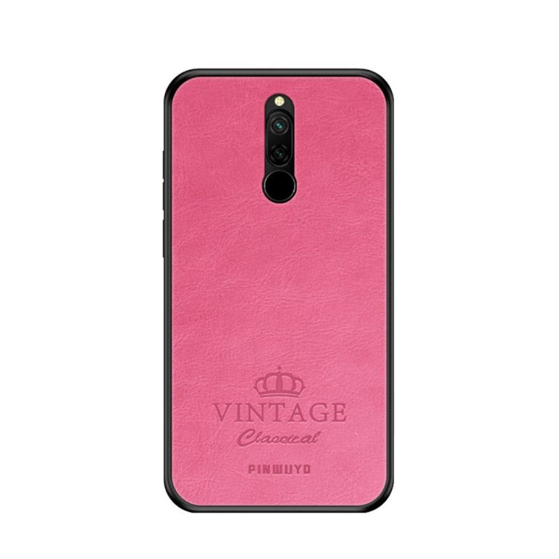 Deksel Xiaomi Redmi 8 Svart Vintage Pinwuyo Skinneffekt