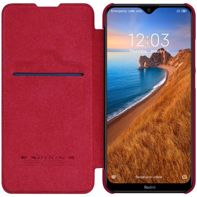 Folio Deksel for Xiaomi Redmi 8 Svart Nillkin Qin-Serien