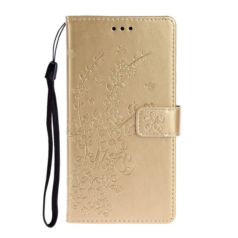 Folio Deksel Xiaomi Redmi 8 Golden Sommerblomster