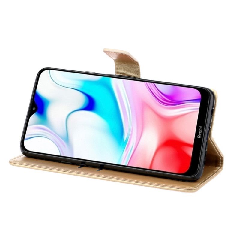 Folio Deksel Xiaomi Redmi 8 Golden Sommerblomster