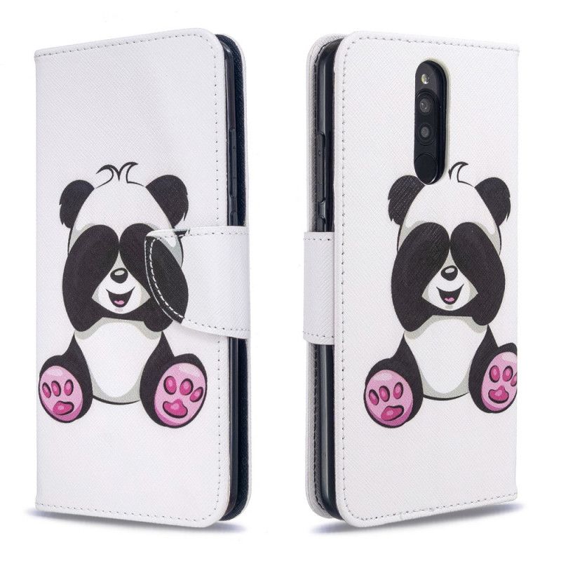 Folio Deksel Xiaomi Redmi 8 Morsom Panda Beskyttelse