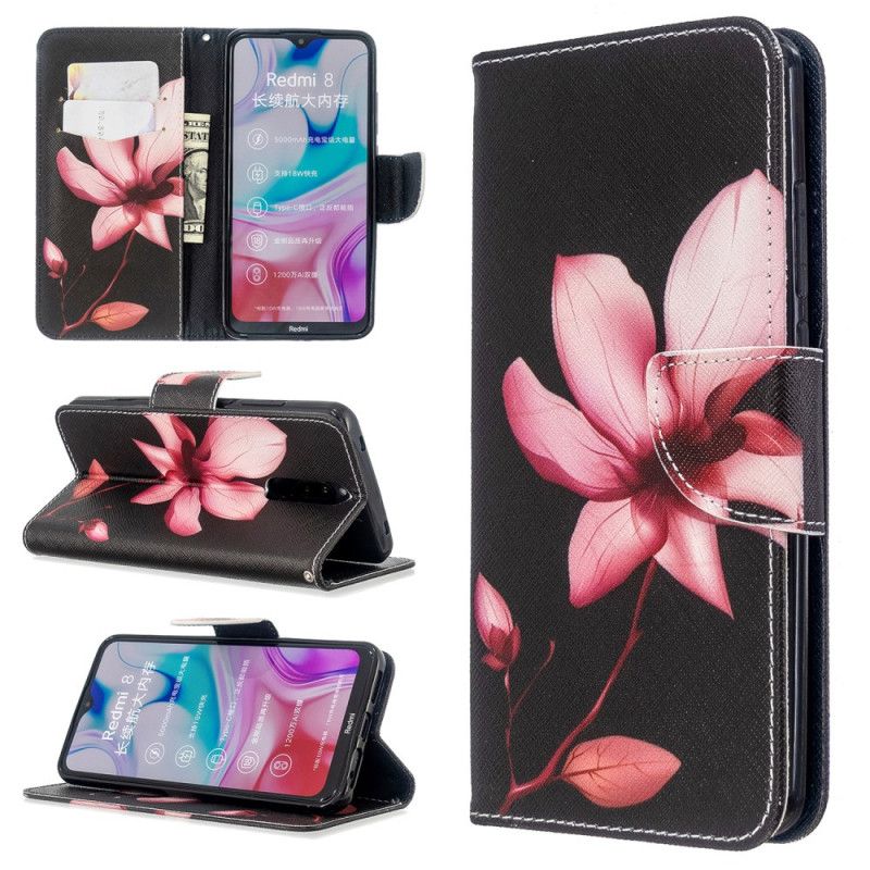 Folio Deksel Xiaomi Redmi 8 Rosa Blomst