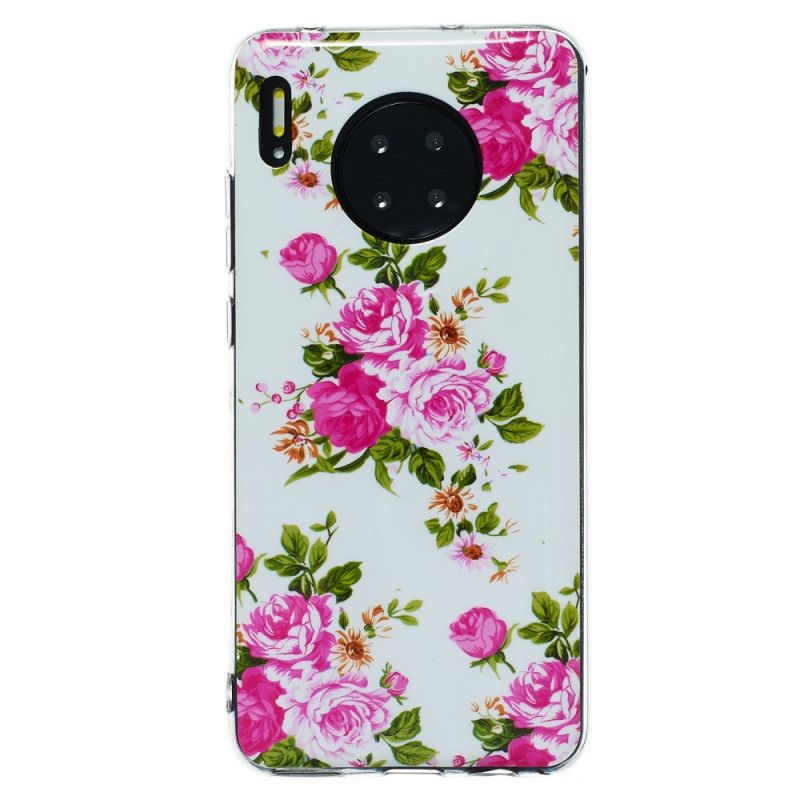 Deksel for Huawei Mate 30 Fluorescerende Frihetsblomster