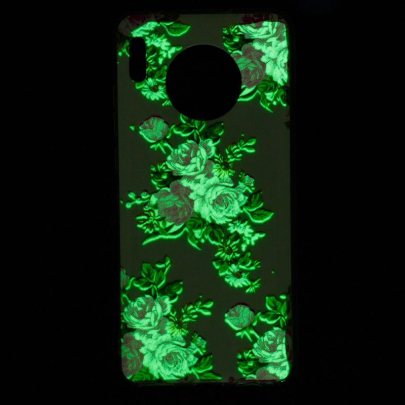 Deksel for Huawei Mate 30 Fluorescerende Frihetsblomster