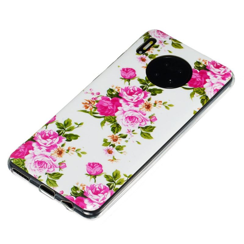 Deksel for Huawei Mate 30 Fluorescerende Frihetsblomster