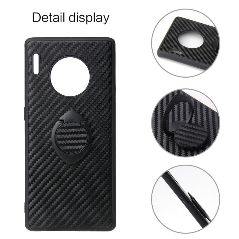 Deksel Huawei Mate 30 Karbonfiber Ringstøtte