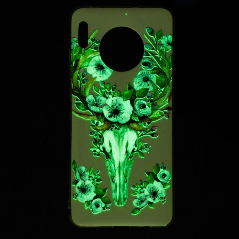 Deksel Huawei Mate 30 Mobildeksel Fluorescerende Blomstrende Elg