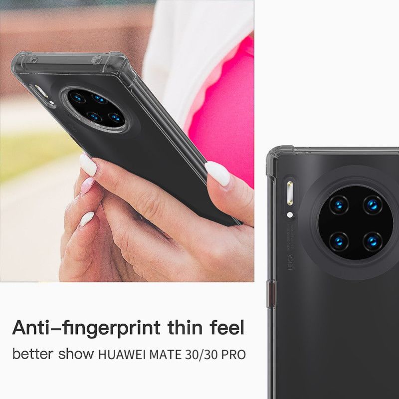 Deksel Huawei Mate 30 Svart Gjennomsiktige Leeu-Beskyttelsesputer