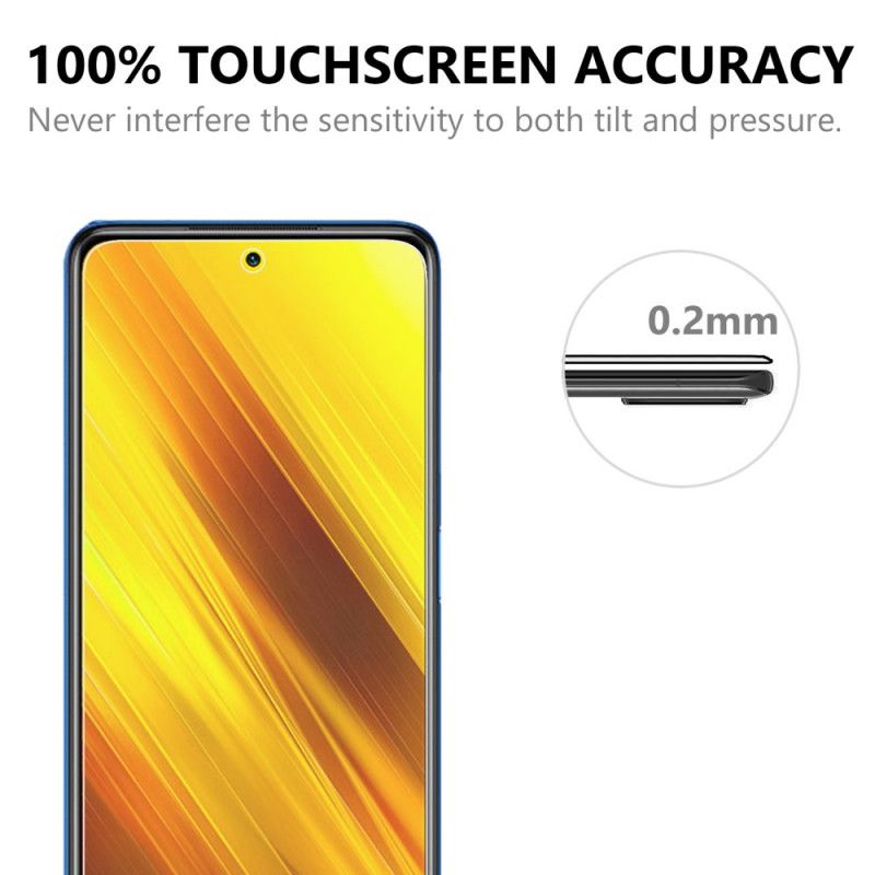 Buekantbeskyttet Herdet Glassbeskyttelse For Xiaomi Poco X3 Skjerm