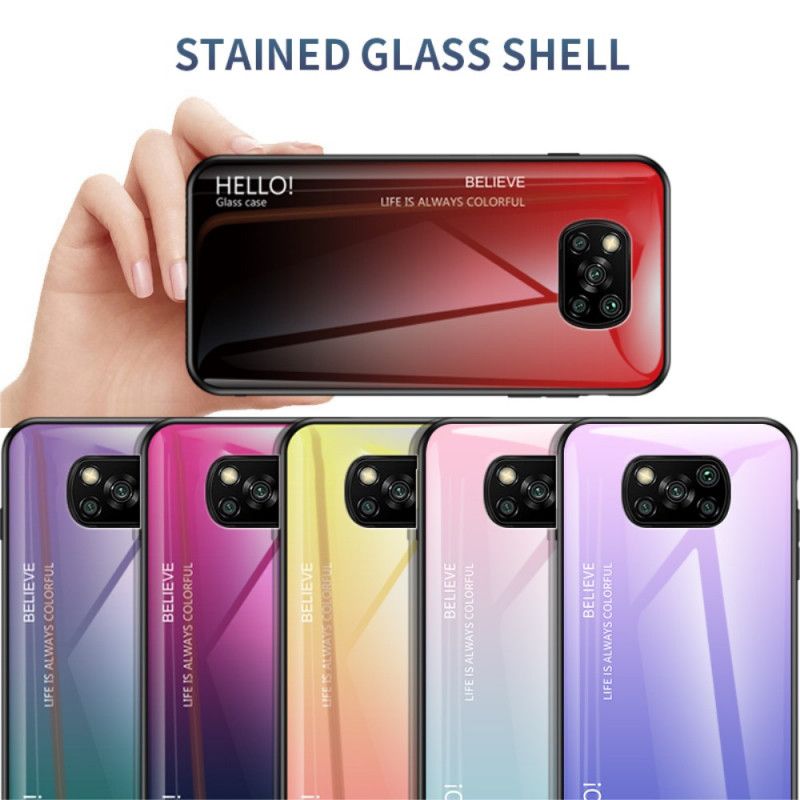 Deksel Xiaomi Poco X3 Svart Hei Herdet Glass Anti-fall