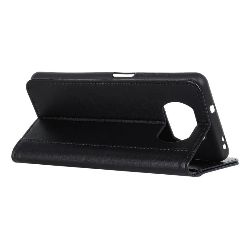 Folio Deksel for Xiaomi Poco X3 Svart Skinnstil