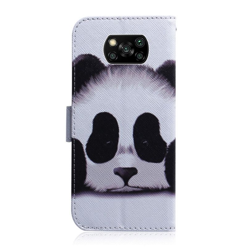 Folio Deksel Xiaomi Poco X3 Panda Ansikt Anti-fall