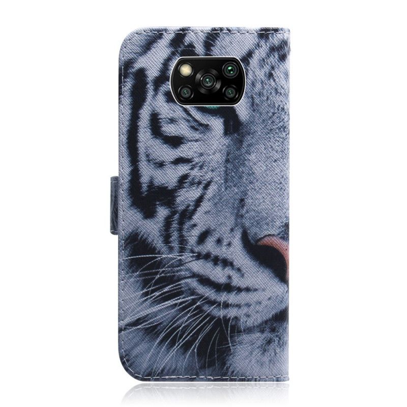 Folio Deksel Xiaomi Poco X3 Tigeransikt