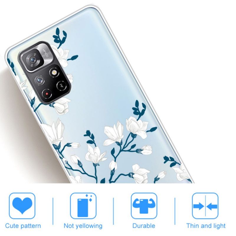 Deksel Xiaomi Redmi Note 11 / Poco M4 Pro 5g Hvite Blomster