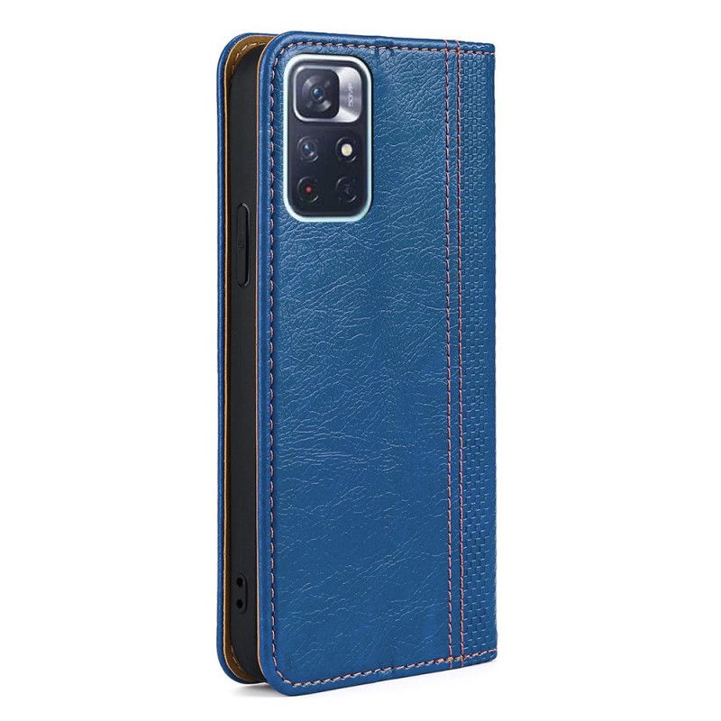 Folio Deksel Lær Xiaomi Redmi Note 11 / Poco M4 Pro 5g Vintage Skinnstil